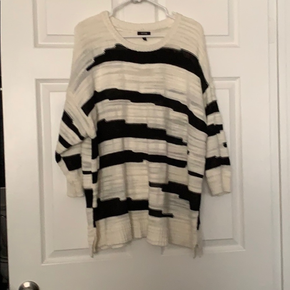 Black and white sweater